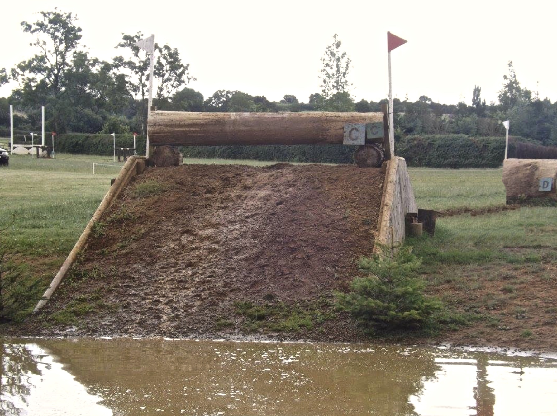 log on ramp out of water